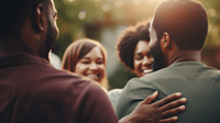 Group of black friends outside